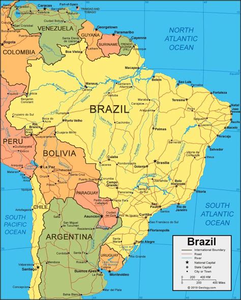 map  brazil offline map  detailed map  brazil