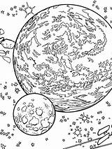 Asteroid Dover Pianeti Doverpublications Trippy Publications Colouring sketch template