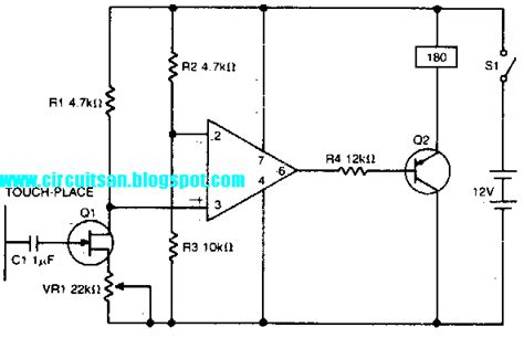 simple touch sensitive switch circuit diagram super circuit diagram