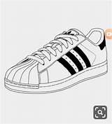 Adidas Shoes Drawing Superstar Dibujo Zapatillas Sneakers Shoe Dibujos Sneaker Dibujar Tenis Addidas Zapatos Drawings Desenho Tênis Tennis Template Illustration sketch template