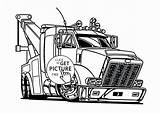 Wrecker Tow Trailers sketch template