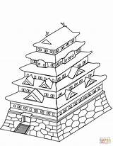 Coloring Castle Japanese Japan Pages Drawing Temple Medieval Clipart Printable Pagoda Clip Fairy Fan Public Disney Getdrawings Domain Svg Bars sketch template