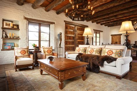 rustic western living room interior decor style custom home design