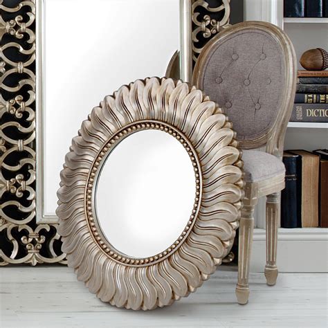Champagne Leaf Mirror Dunelm Living Room Mirrors Hanging Mirror
