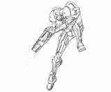 Samus Coloring Aran Super Smash Printable sketch template