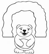 Den Bear Clip Coloring Clipart Cave Choose Board Tslac Programs Toddler Chapter sketch template