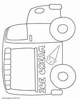 Ice Cream Coloring Pages Truck Printable Food Choose Board sketch template