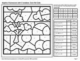 Color Safari Coloring Code Pages Expressions Variables Algebra Pythagorean Theorem Whooperswan Created sketch template