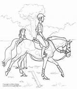 Riding Coloring Pages Horseback Horse Getcolorings Color sketch template