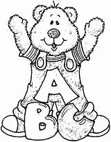 Coloring Abc Bear Teddy Pages Letters Bears Cute Kids Choose Board sketch template