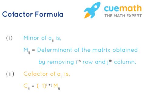 cofactor formula examples