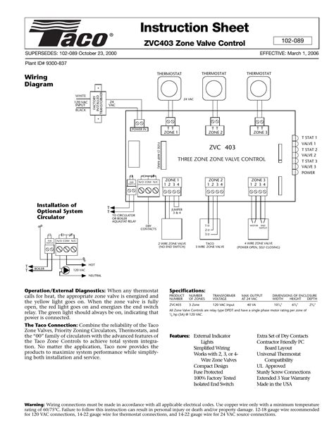 wiring diagram  taco zone valve wiring diagram  schematics