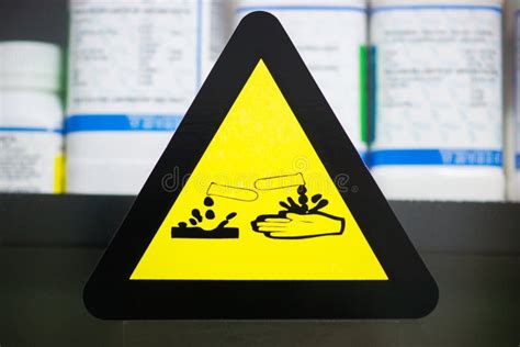 corrosive sign stock image image  cutout industrial