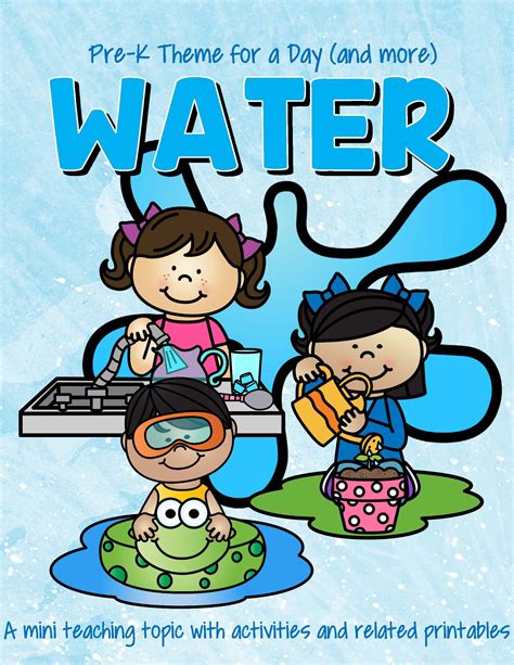 water literacy  science activities  centers  preschool pre