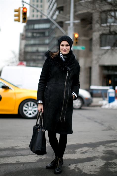 2014秋冬纽约时装周秀场外街拍 模特篇 1 天天时装 口袋里的时尚指南