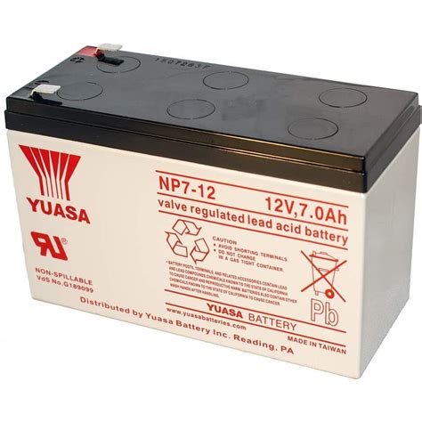 Yuasa Ups Battery 12v 7ah 20hr Np7 12 12 Volts 7 Ampere Rechargeable