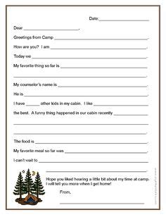 letter writing ideas images camp letters camping  kids