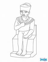 Pharaoh Kheops Sarcophagus Coloriage Colorier Egypte sketch template