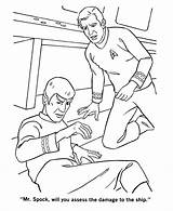 Trek Star Coloring Pages Sheets Book Spock Damage Kirk Captain Enterprise Colouring Printable Mr Report Asks Film Movie Books Gif sketch template