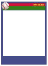baseball card templates  blank printable customize