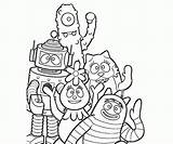 Gabba Coloring4free Yo Coloring Pages Nick Jr Related Posts sketch template
