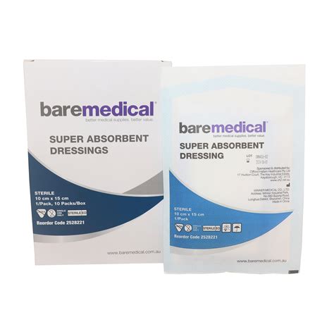 super absorbent dressing sterile baremedical