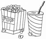 Coloring Popcorn Pages Corn Pop Drink Sheet Healthiest Snack sketch template