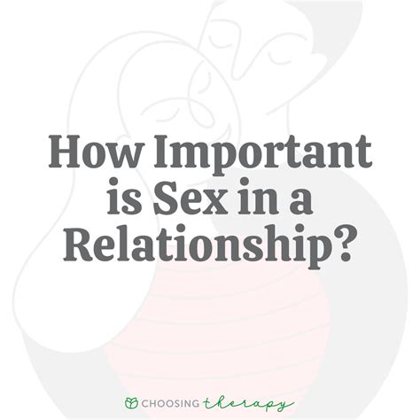 How Important Is Sex In A Relationship