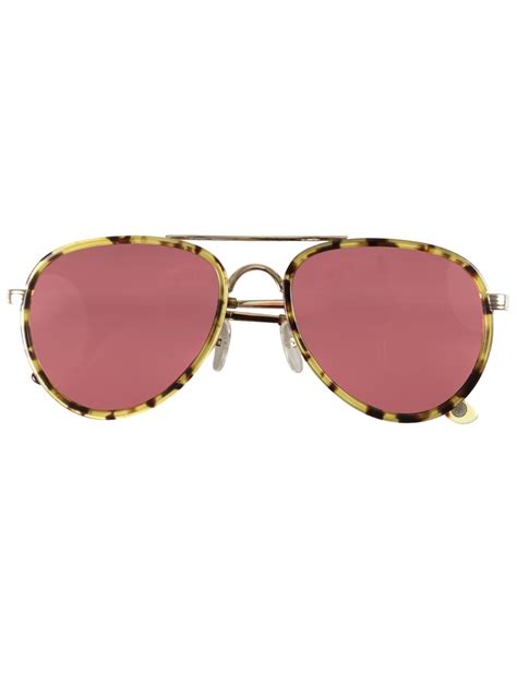 tortoise aviator sunglasses with mirrored rose gold lenses the ben