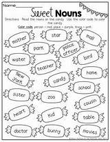 Grade Worksheet Noun Coloring Nouns Grammar Verbs Filled Teaching Learning February Fun sketch template