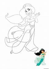Jasmine Princesse Colouring Imprimé sketch template