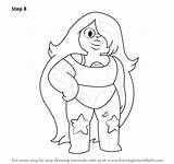 Steven Universe Amethyst Draw Drawing Step Characters Drawings Anime Lineart Coloring Pages Su Printable Necessary Finishing Adding Touch Complete Tutorial sketch template