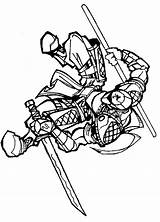 Ninja Coloring Pages Warriors Warrior Printable Birthdayprintable sketch template