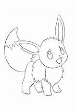 Eevee Pokemon Coloring Pages Kids Printable Generation Type Anime sketch template