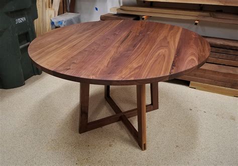 hand  custom  walnut dining table  yost selectwoodworks llc custommadecom