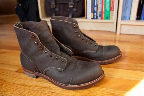 red wing x j crew iron ranger in dark chocolate roughout size 9 5