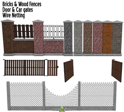sims  custom content  custom fences gates