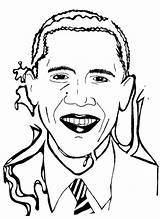 Coloring Obama Yes Barack Michelle Getdrawings Drawing President sketch template