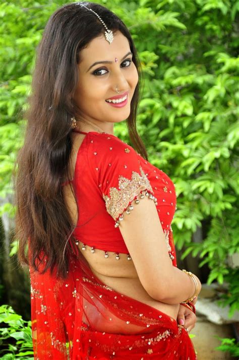 Anu Smruthi Telugu Actress Red Saree Hot Photos