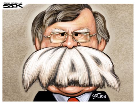 Political Cartoon U S John Bolton Nuclear War Hawk Mustache The Week