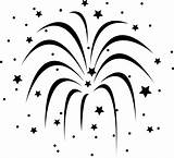 Clipart Confetti Cliparts Library Fireworks Star sketch template