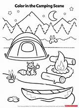 Camping Kindergarten Campfire Scholastic Smores Mores Arkuszy Scenery Retro Basecampjonkoping sketch template