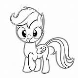 Coloring Pony Little Friendship Magic Pages Scootaloo Popular sketch template