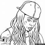 Coloring Pages Wayne Lil Drawing Rapper People Hop Hip Outline Wrld Juice Rap Drawings Adults Adult Sheets Color Wiz Khalifa sketch template