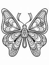Schmetterlinge Mandalas Coloring Zentangle sketch template