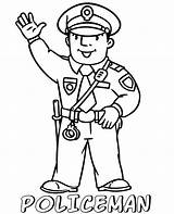 Policeman Topcoloringpages Professions sketch template