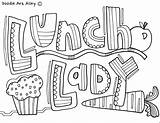 Coloring Pages School Lunch Appreciation Lady Teacher Classroom Doodles Week Community Sheets Thank Staff Gifts Nurse Nurses Doodle People Choose sketch template