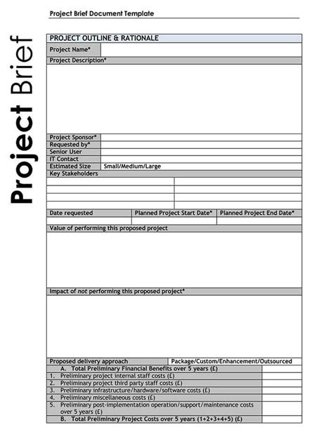 project  examples templates word