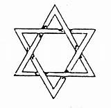 Holocaust Star Jewish Cliparts Clipart Symbol Clip Library Symbols Triangle Judaism sketch template