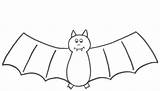 Coloring Bat Halloween Pages Clipart Printable Template Bats Print Drawing Kids Book Easy Preschool Color Cartoon Clip Children Animated Five sketch template
